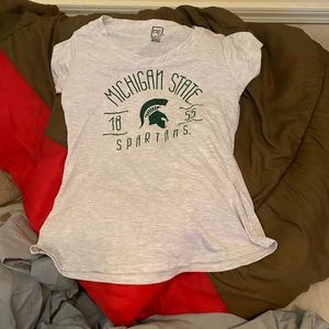 Women’s size medium white cotton t-shirt  Michigan state university